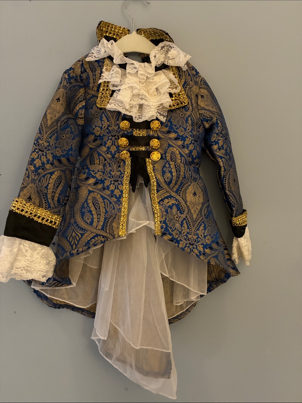 Chasing Fireflies Blue brocade Pirate Costume Size 4